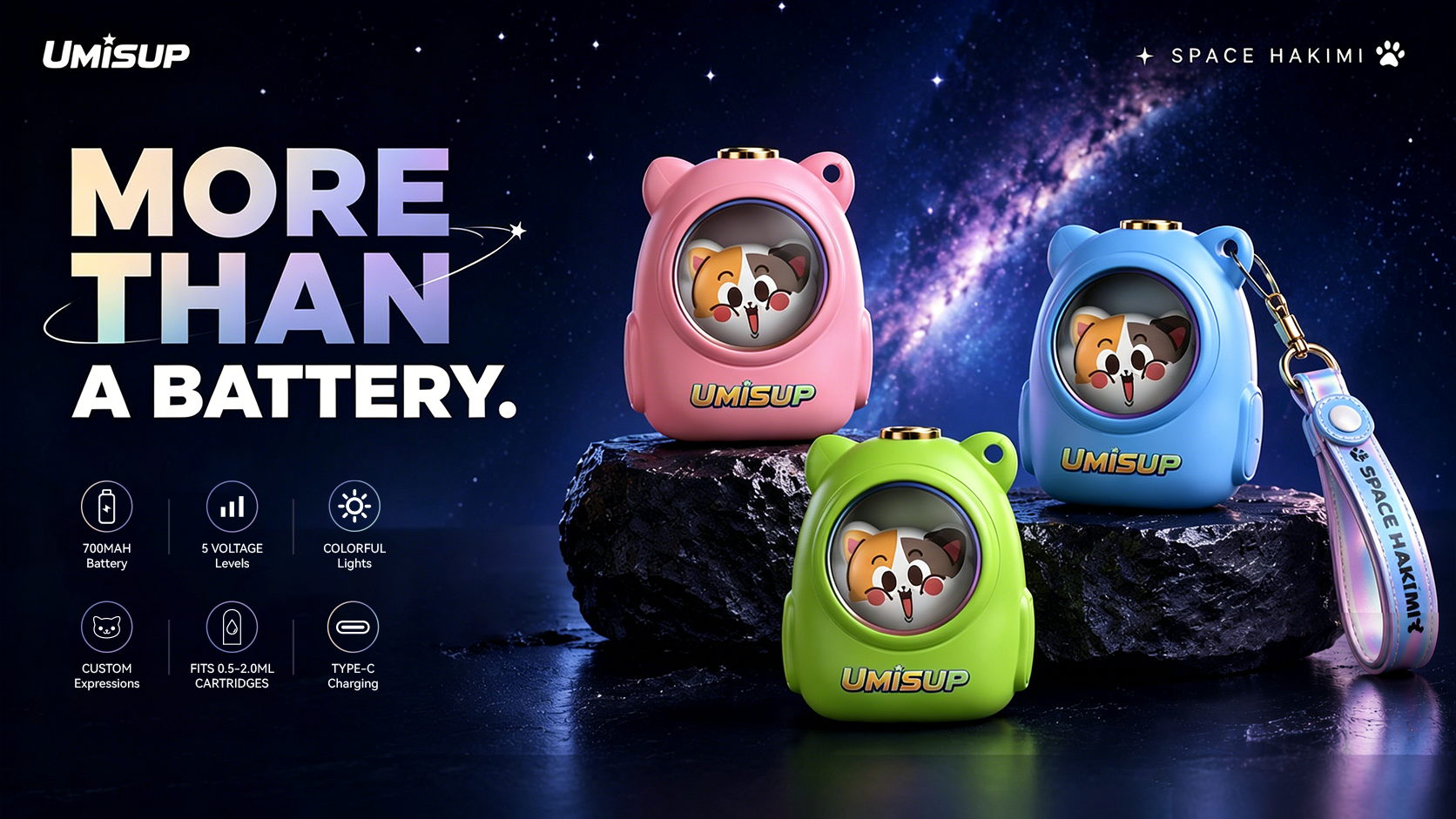 Space Hakimi 510 battery in UMISUP brand colors